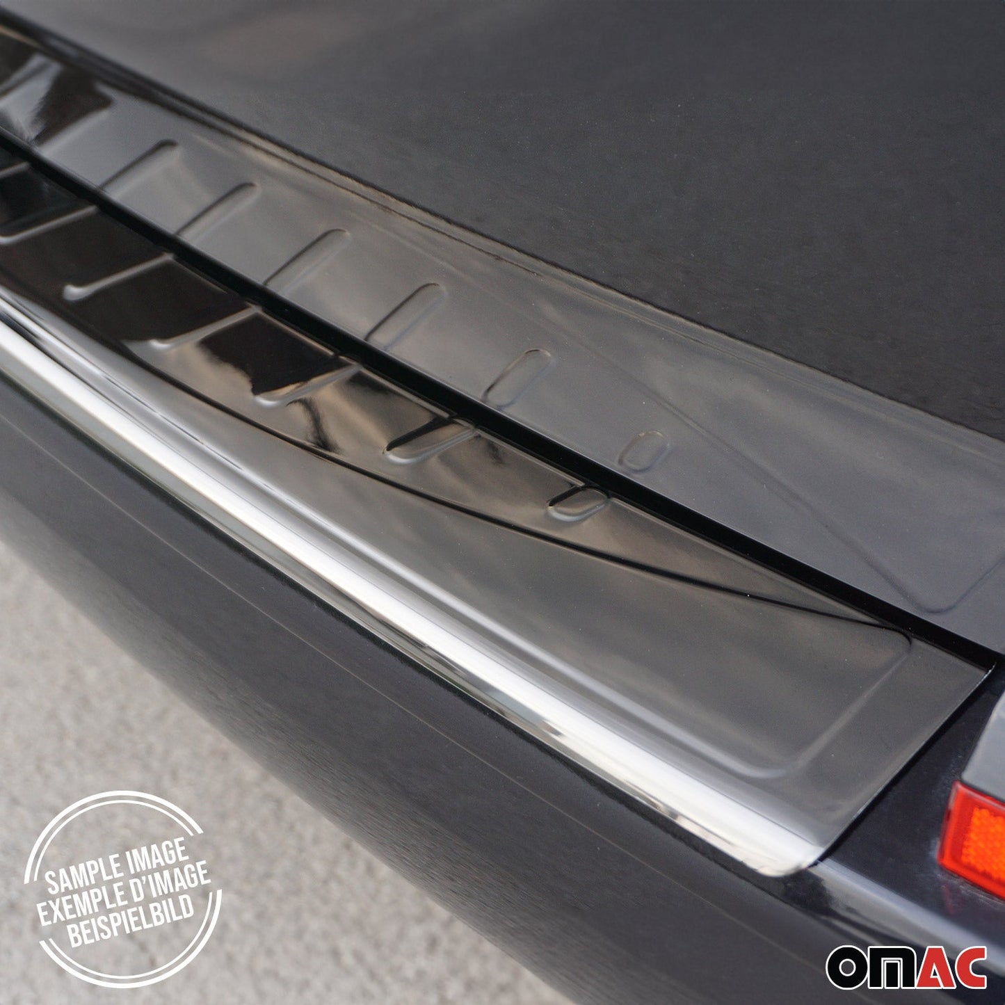 OMAC Rear Bumper Sill Cover Protector for VW Passat B7 2012-2014 Wagon Steel Dark 1Pc 7538095B