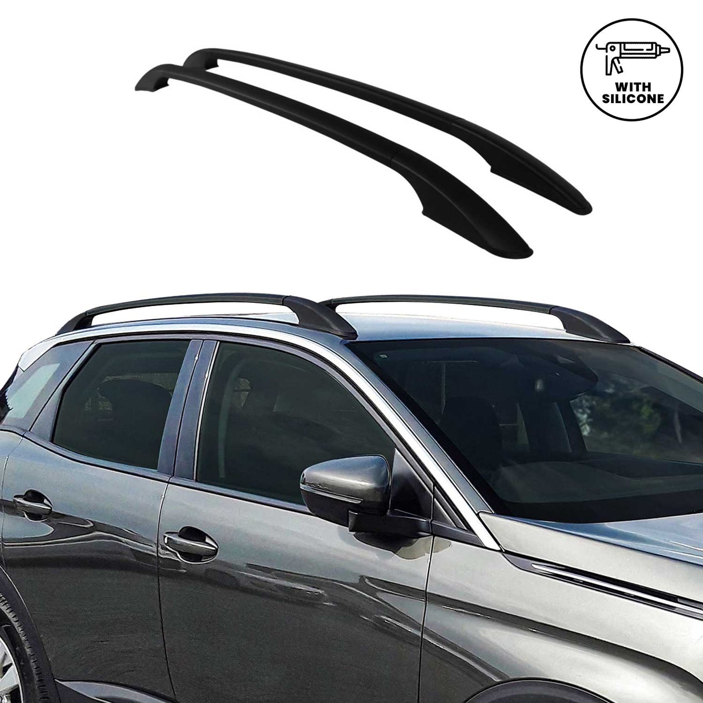 2016-2023 Toyota Hilux Roof Rack Rails Side Rails Black