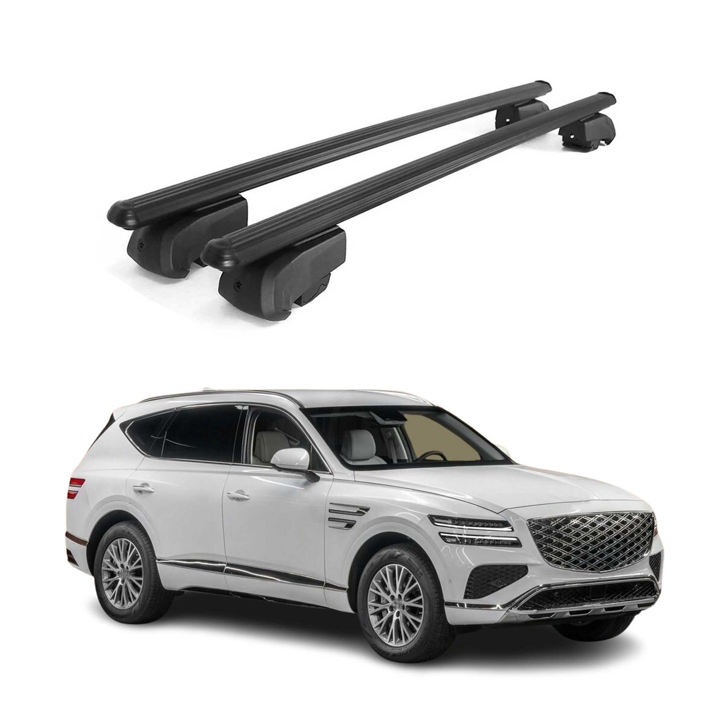 2021-2026 Genesis GV80 Roof Rack Cross Bars Black