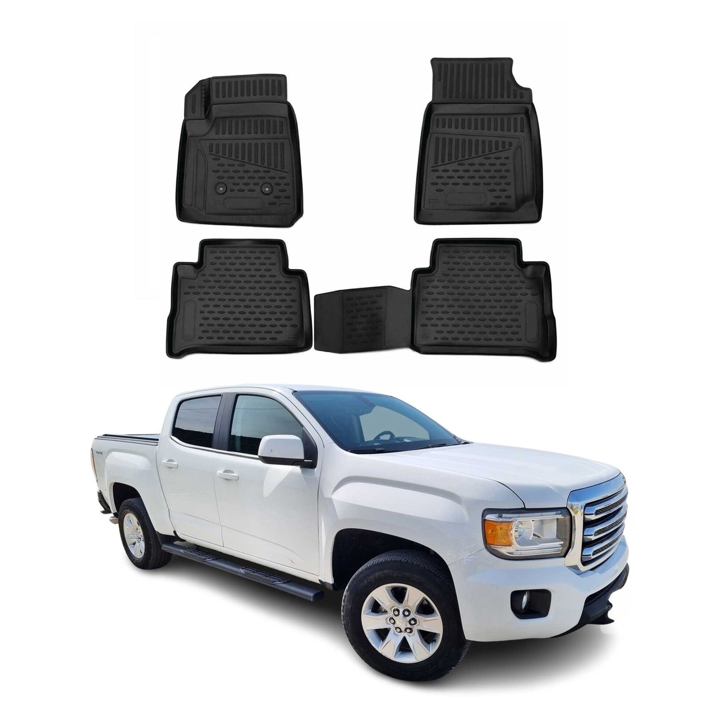 2015-2022 Chevrolet Colorado Crew Cab Floor Mats Liners Full Set All Weather