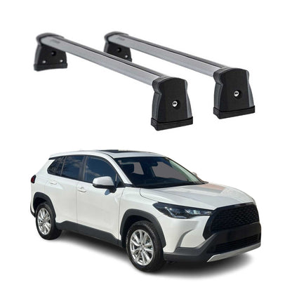 OE Style Roof Racks for Toyota Corolla Cross 2022-2026 Silver Cross Bars 2x