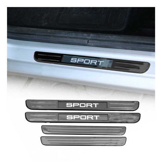 Nissan Door Sill Scuff Plate Illuminated Sport Stainless Steel Dark 4 Pcs