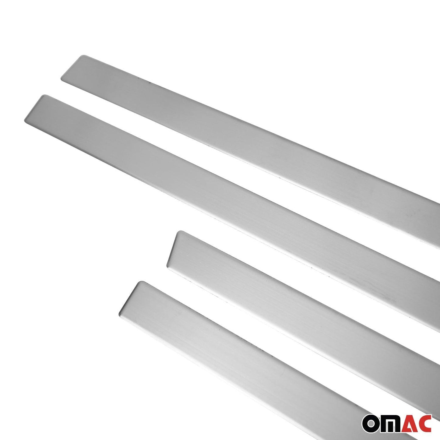 OMAC Side Door Molding Trim Skirt Garnish for Hyundai Tucson 2016-2021 Brushed Steel 3224131T