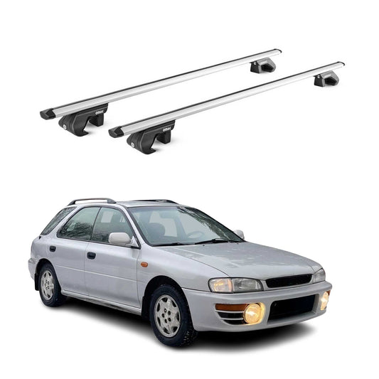 1992-2011 Subaru Impreza Wagon Roof Rack Cross Bars Silver