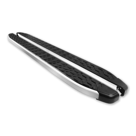 OMAC Running Board Side Steps Nerf Bar for Hyundai Santa Fe 2007-2012 Black Silver 2x 3222984A