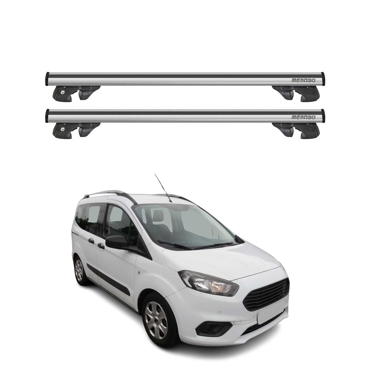 2018-2023 Ford Tourneo Courier Roof Rack Cross Bars Silver