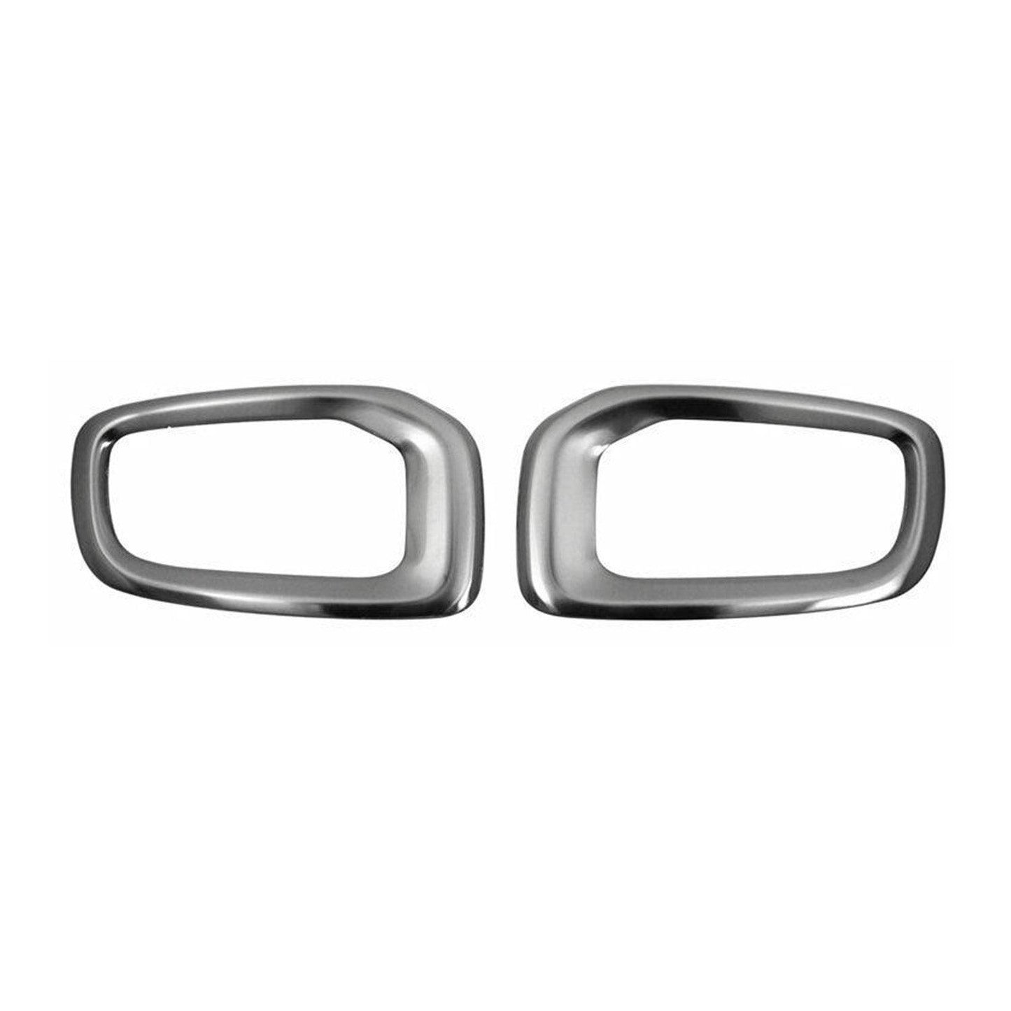 OMAC Fog Light Lamp Bezel Cover for Jeep Renegade 2015-2018 Brushed Steel Dark 2Pcs 1708103BT