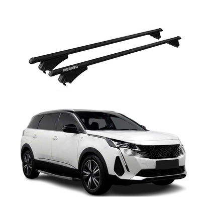 2021-2024 Peugeot 5008 Roof Rack Cross Bars Black