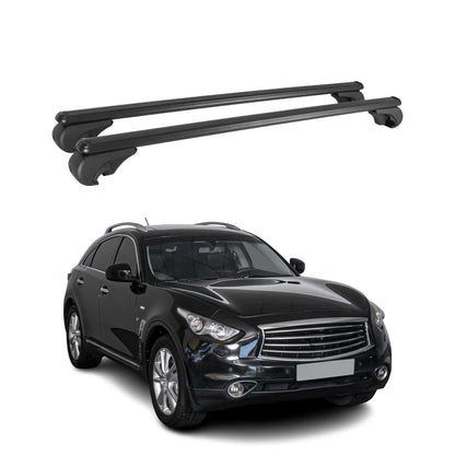 2014-2017 Infiniti QX70 Roof Rack Cross Bars Black