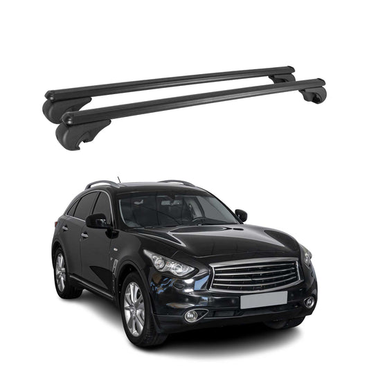 2014-2017 Infiniti QX70 Roof Rack Cross Bars Black