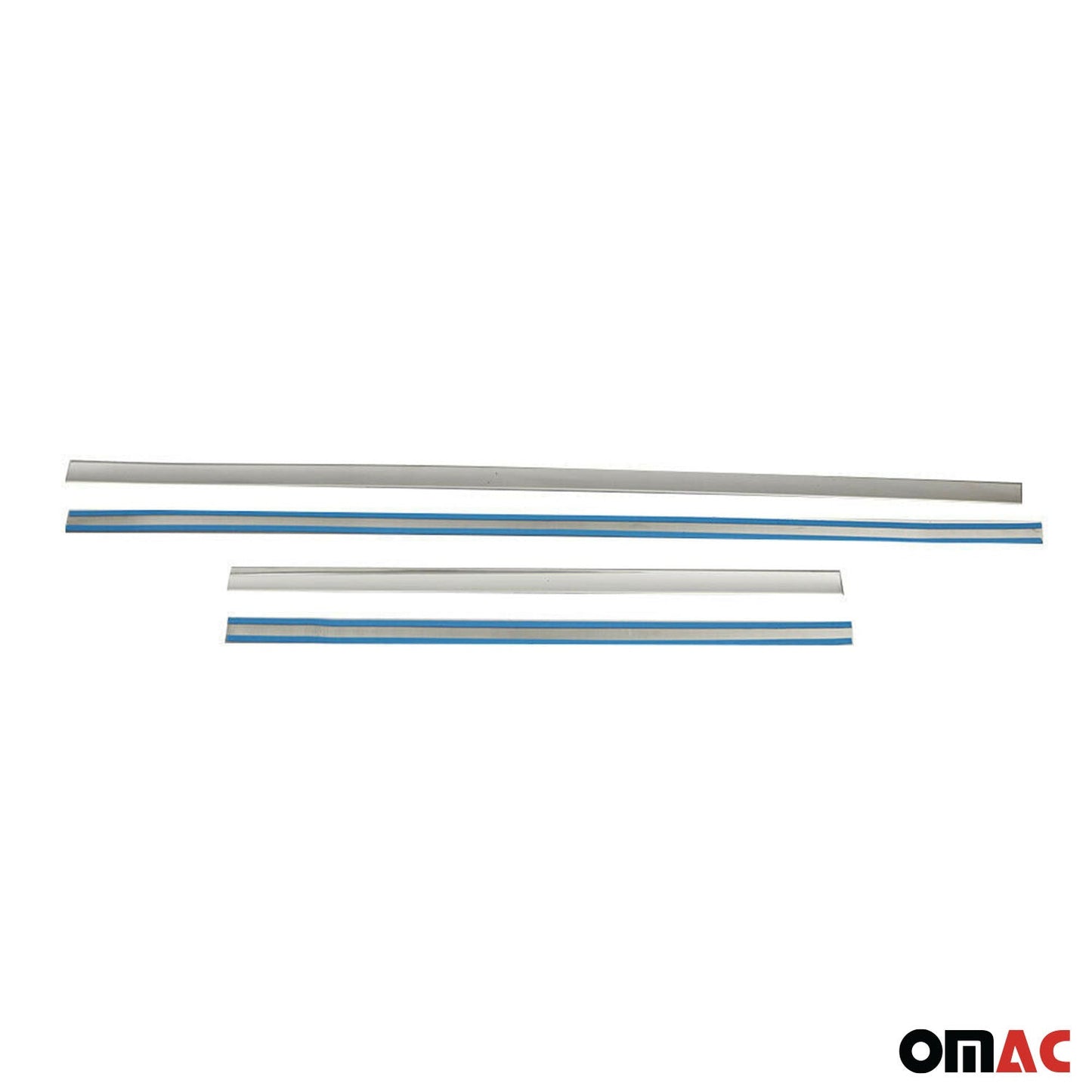 OMAC Side Door Molding Trim for Chevrolet Stainless Steel Silver Gloss 4x U028533