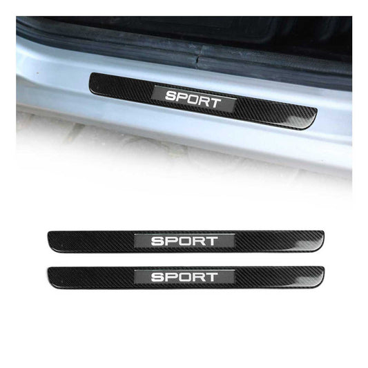 2016-2025 Mercedes AMG GT Door Sill Scuff Plate Illuminated Carbon Fiber Black 2Pcs