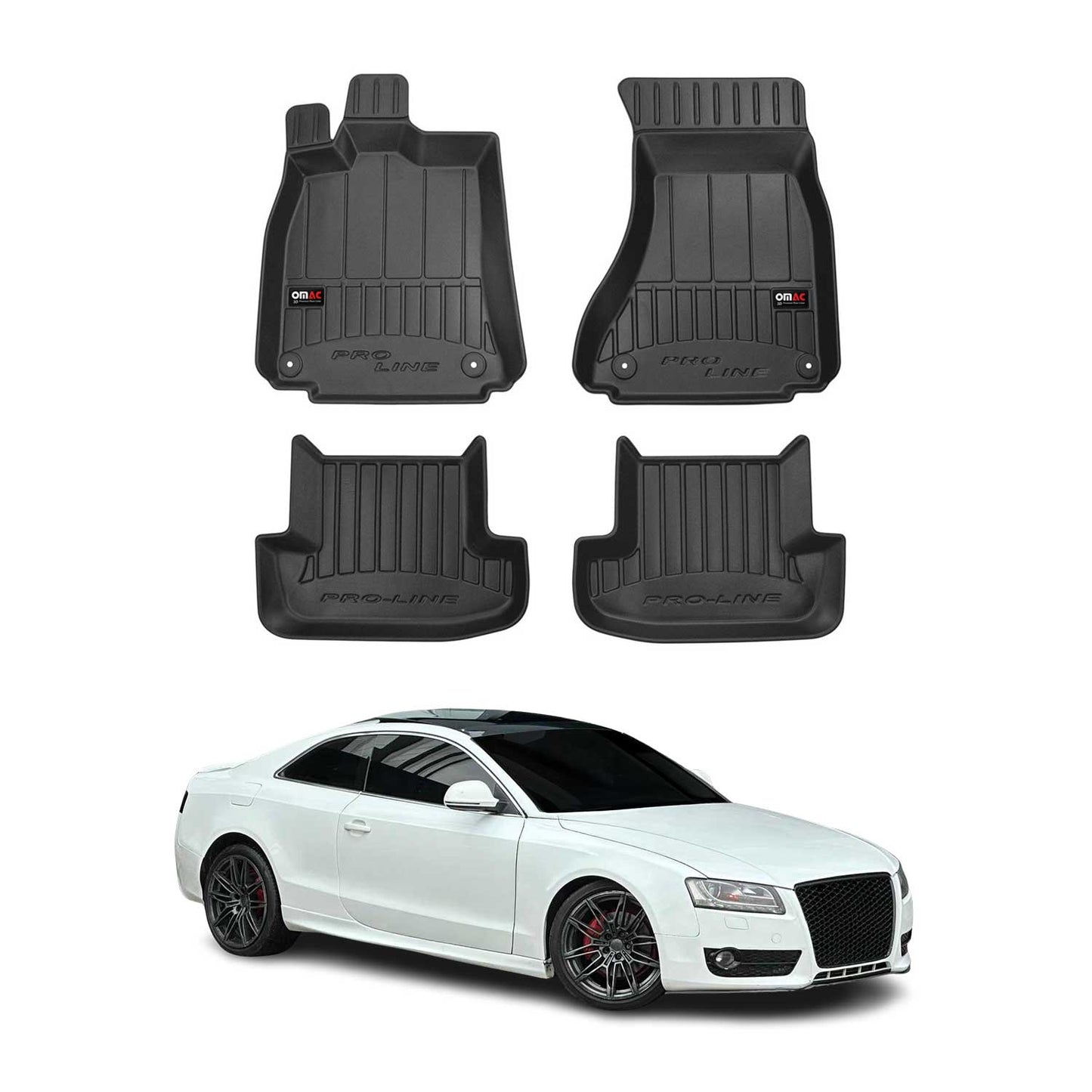 2008-2016 Audi A5 Coupe Cabrio Premium Floor Mats Liners Full Set All Weather Heavy Duty