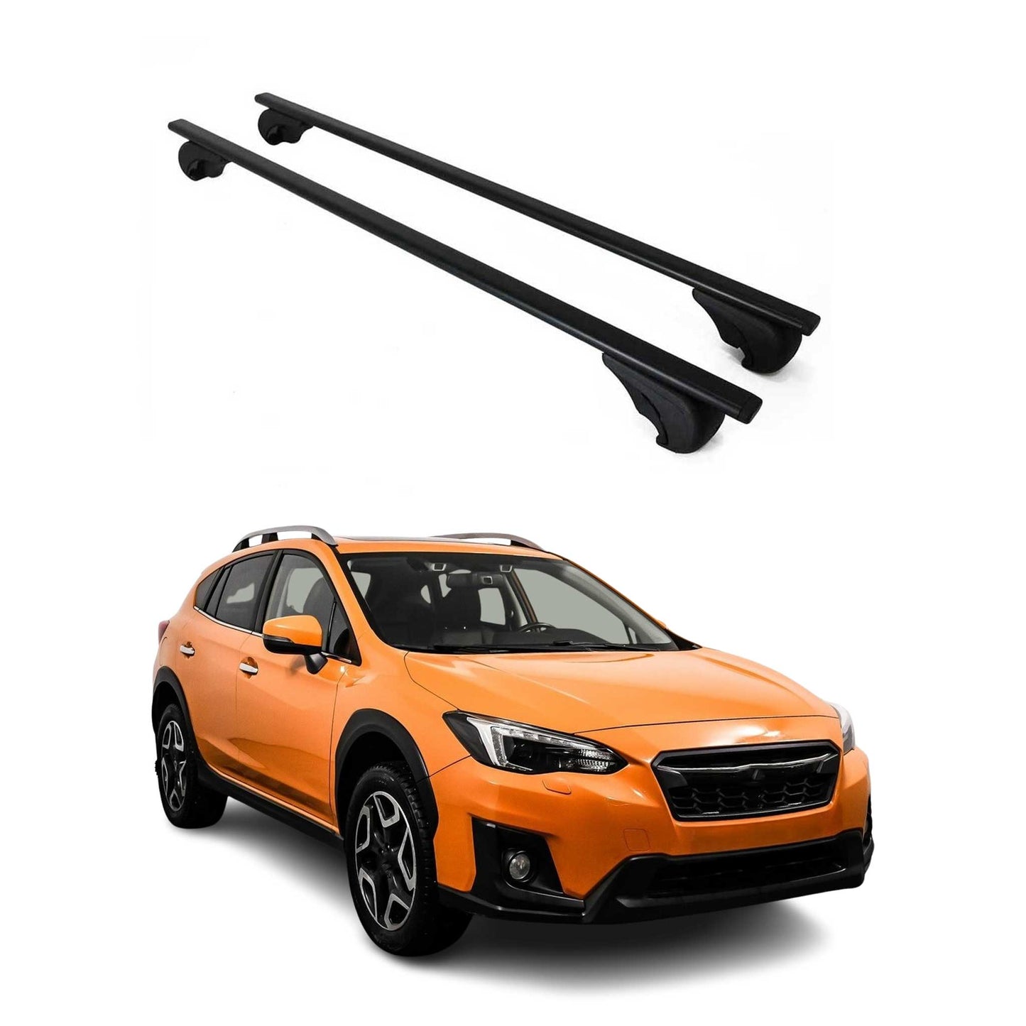 2013-2015 Subaru XV Crosstrek Roof Rack Cross Bars Black