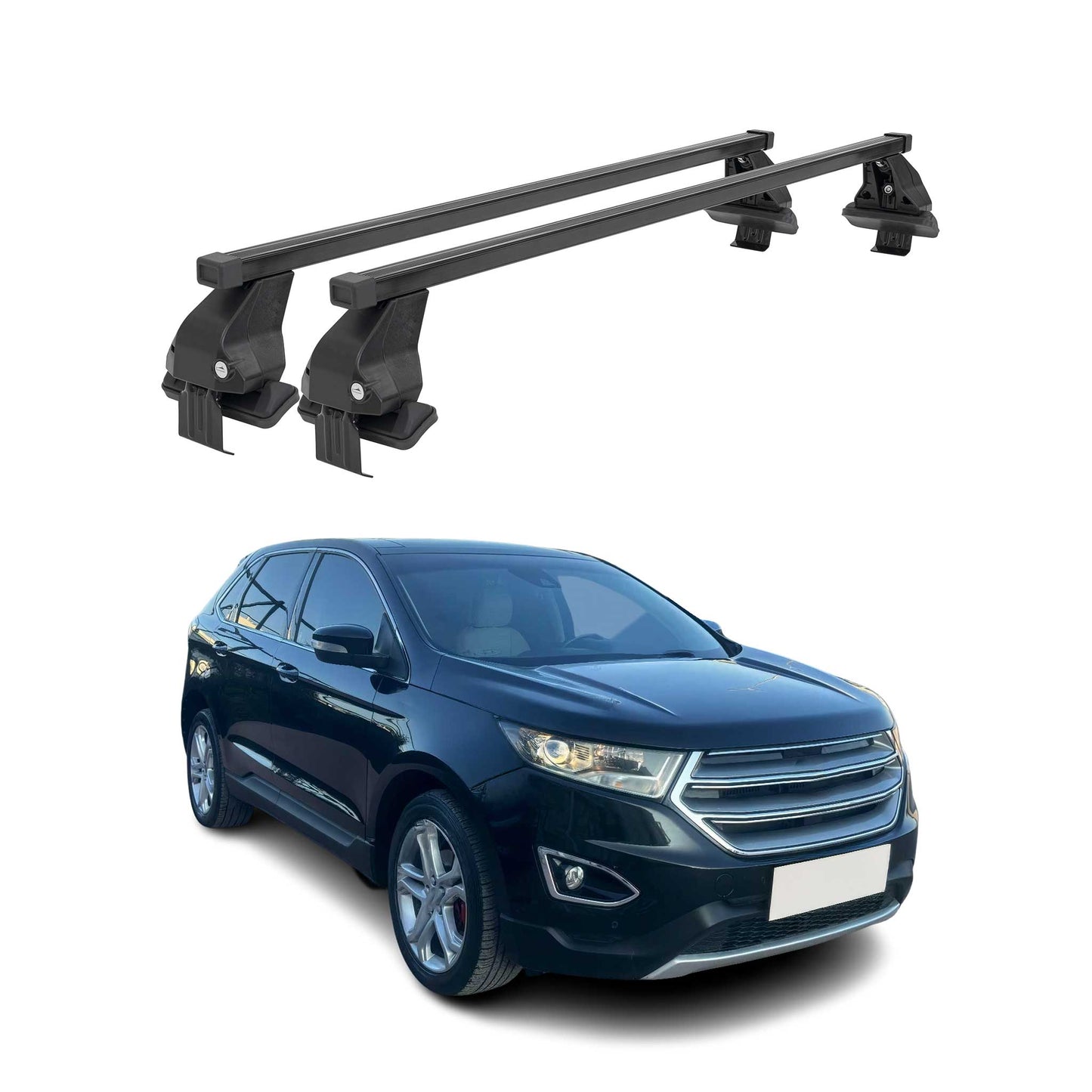 2015-2024 Ford Edge Roof Rack Cross Bars Black