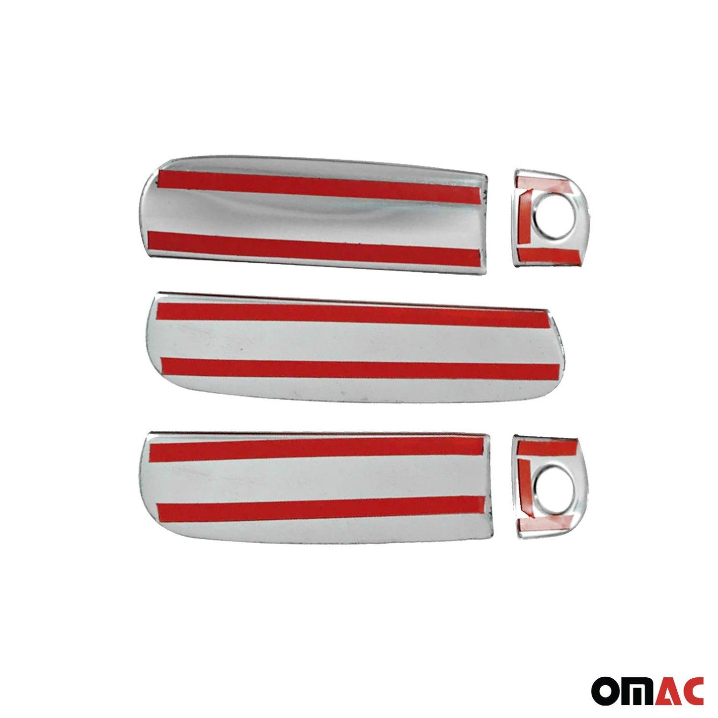 OMAC Car Door Handle Cover Protector for Audi A3 2008-2011 Steel Chrome 5 Pcs 1103046