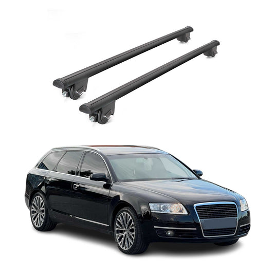 2005-2011 Audi A6 Avant Roof Rack Cross Bars Black