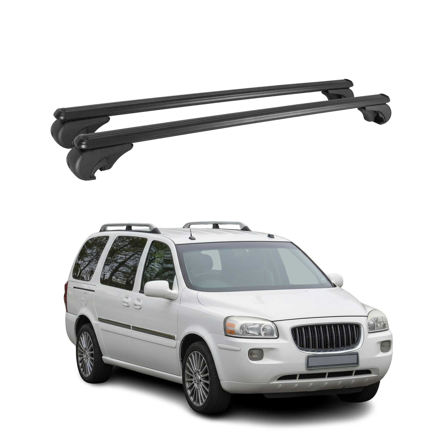 2005-2007 Buick Terraza Roof Rack Cross Bars Black