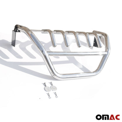 OMAC Bull Bar Push Front Bumper Grille for Kia Sportage 2011-2016 Silver 1 Pc 4016OK101
