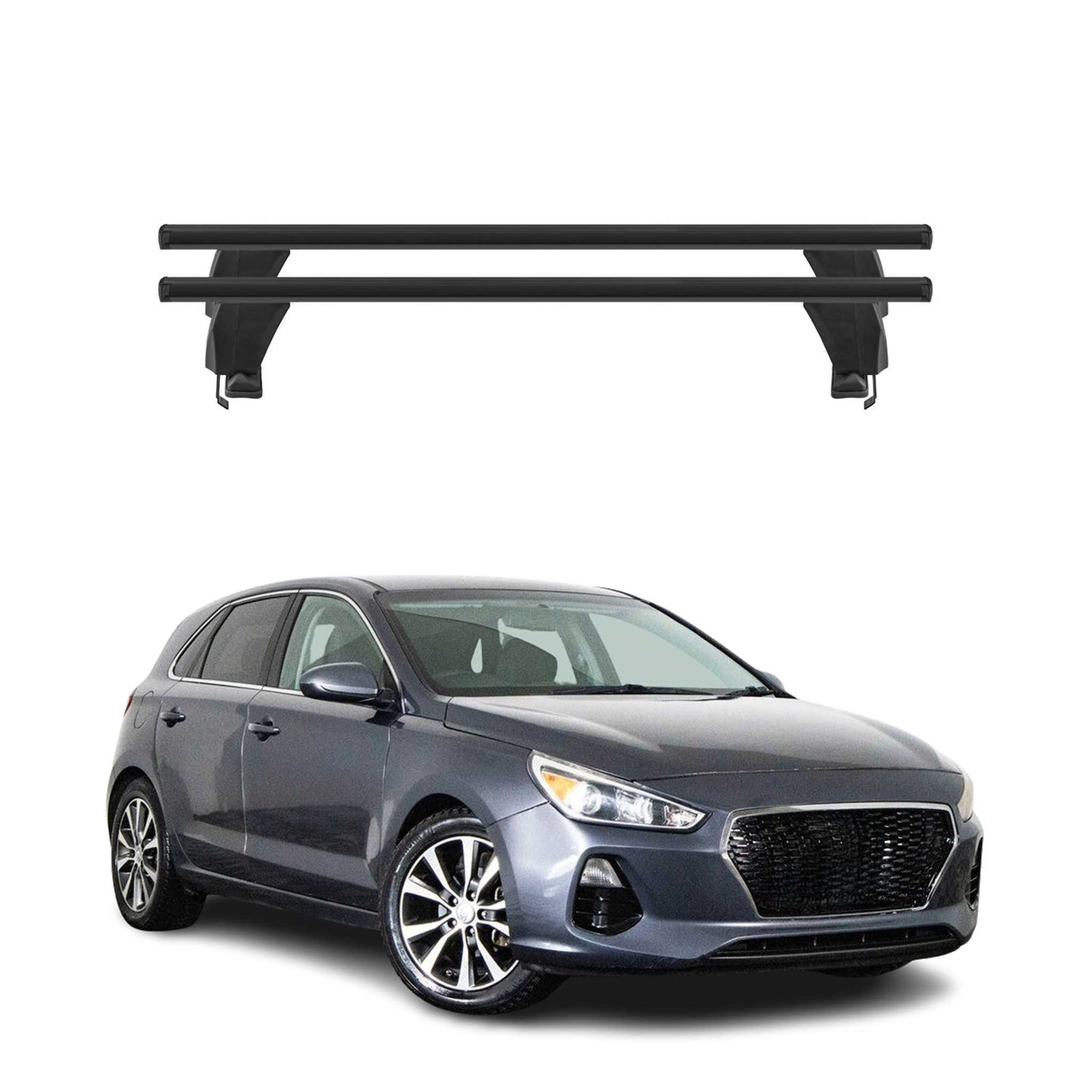 2018-2020 Hyundai Elantra GT Roof Rack Cross Bars Black