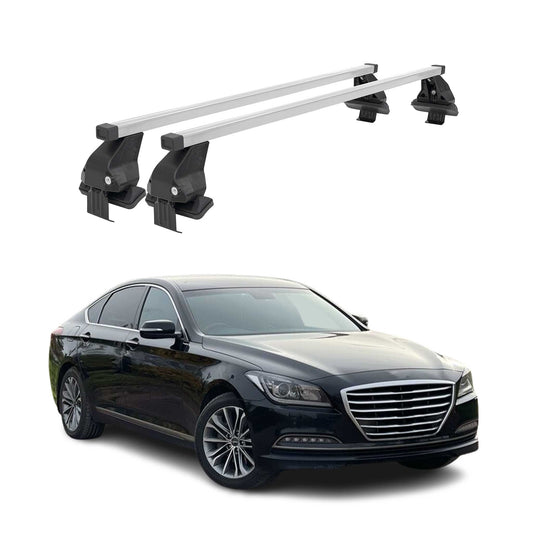 2015-2016 Hyundai Genesis Roof Rack Cross Bars Silver