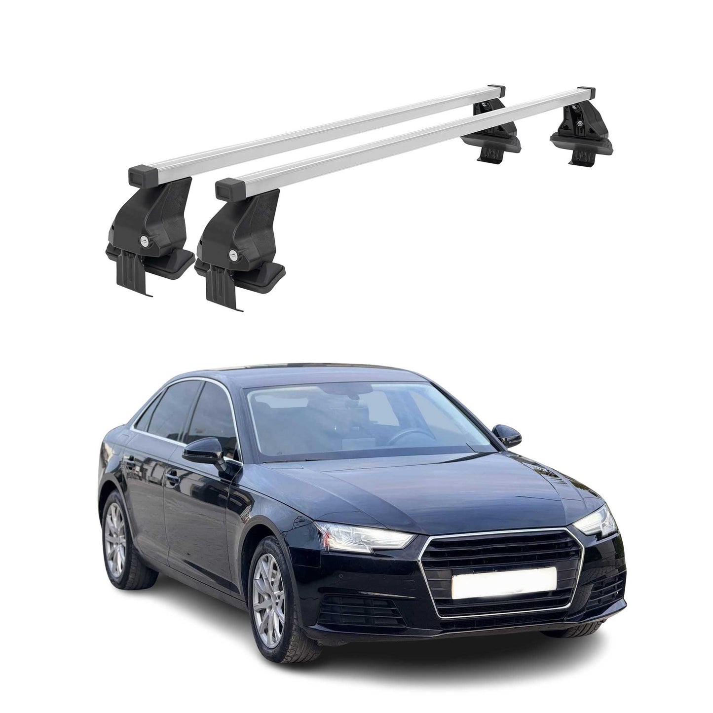 2017-2024 Audi A4 Sedan Roof Rack Cross Bars Silver