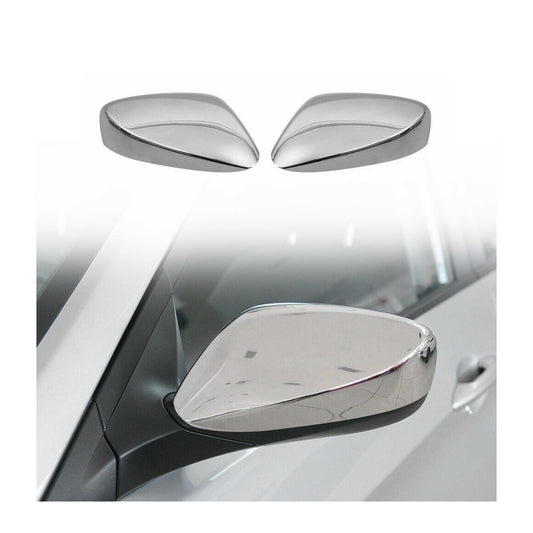 2012-2017 Hyundai Accent Sedan Side Mirror Cover Caps Stainless Steel Silver 2 Pcs