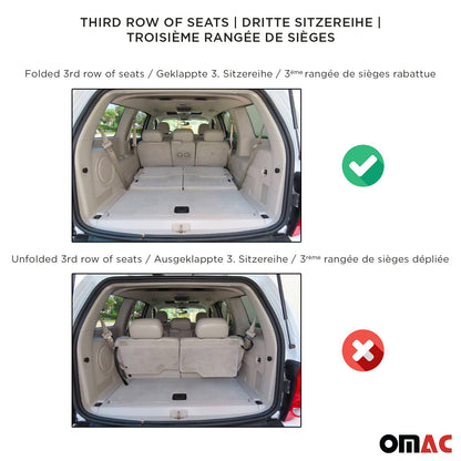 OMAC OMAC Cargo Mats Liner for Subaru Ascent 2019-2024 behind 3rd Row Trunk Mat Black '6820251