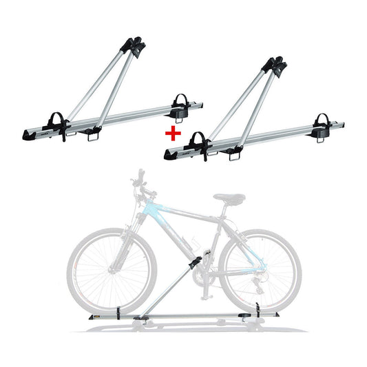 2Pcs Pro Bike Carrier Roof Mount Aluminum Bicycle Rack Cycling Car Truck SUV
