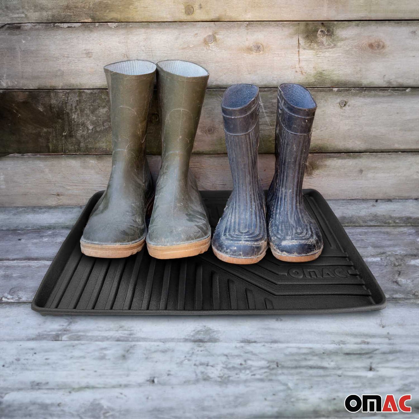 OMAC Multipurpose Shoe Boot Mat Tray Indoor and Outdoor Pet Bowl Gardening 23"x15" 96FGSM002