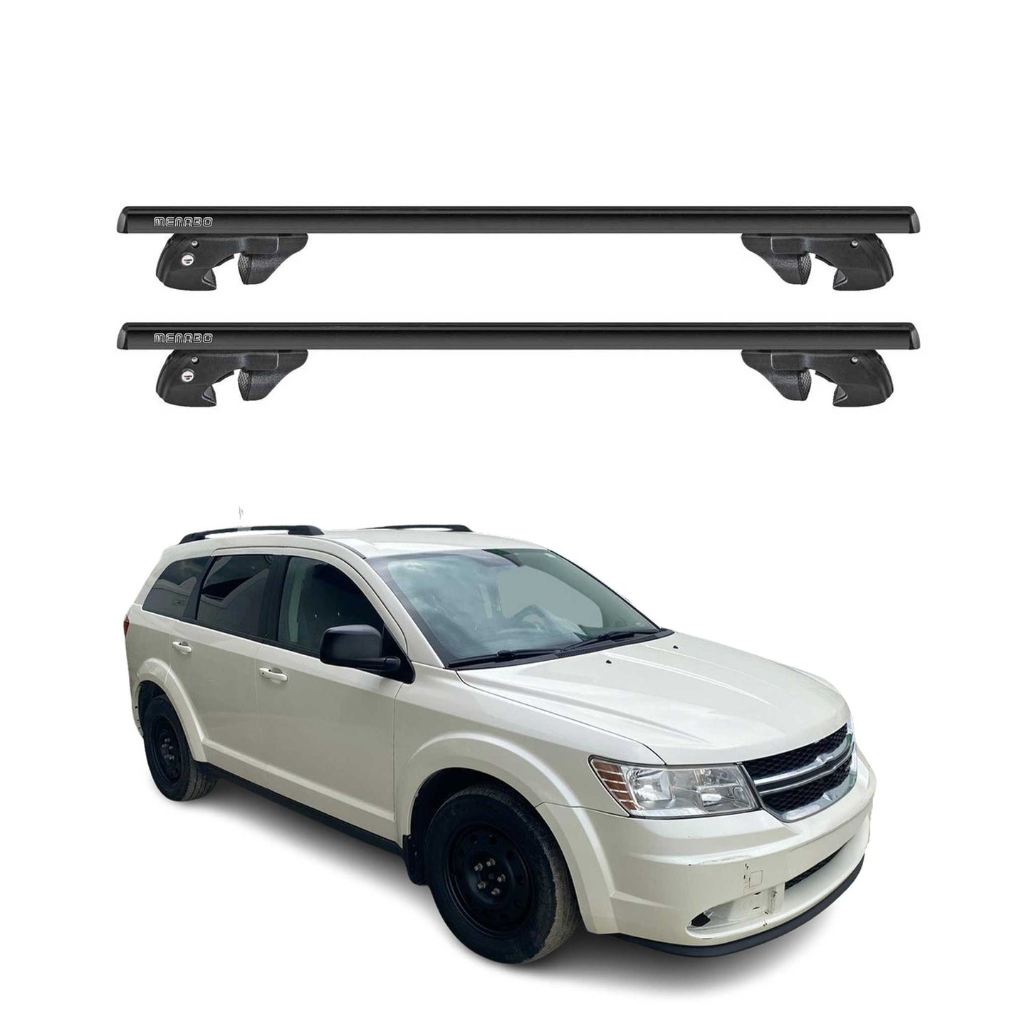 2009-2011 Dodge Journey Roof Rack Cross Bars Black