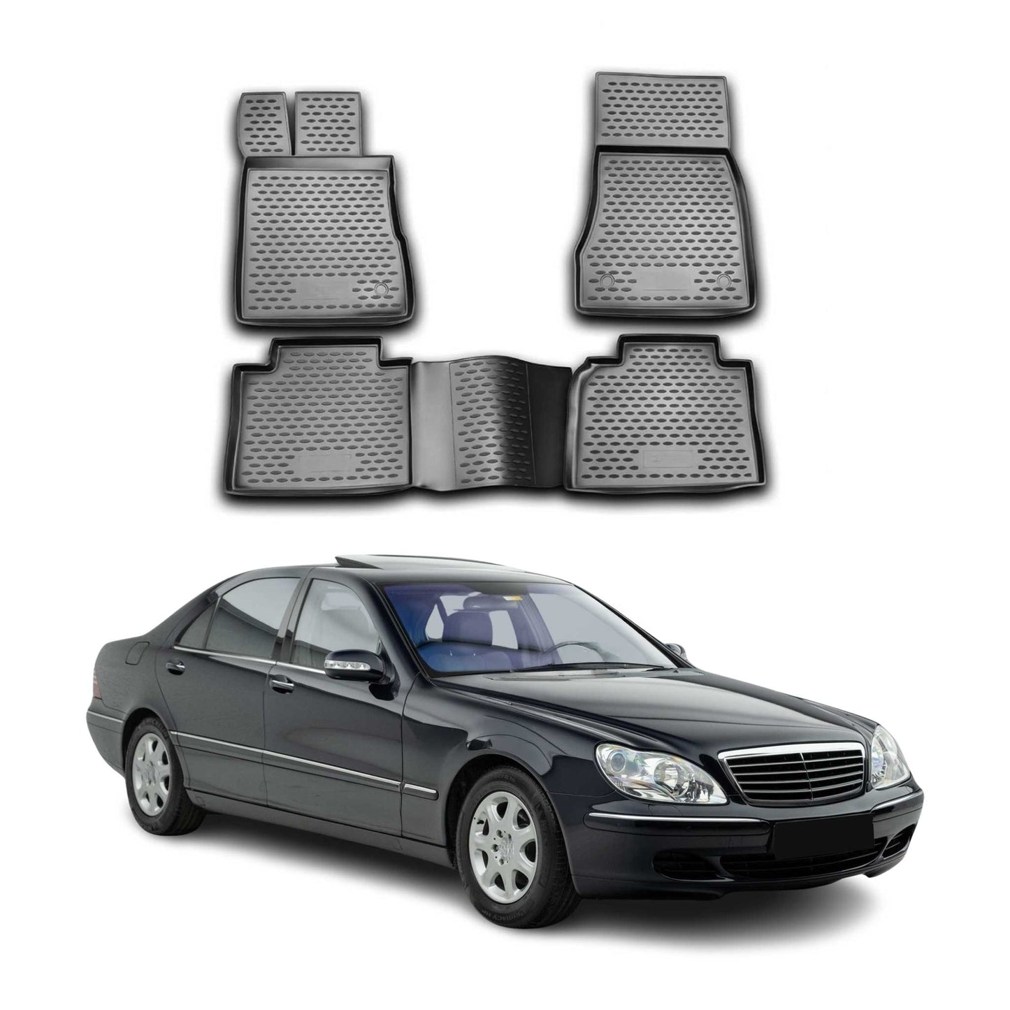 1999-2006 Mercedes S Class W220 Long S500 S55 AMG Floor Mats Liners Full Set All Weather