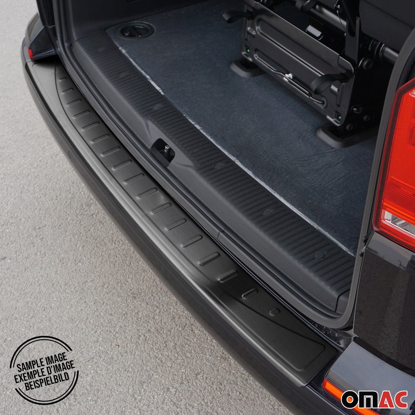OMAC Rear Bumper Sill Cover Protector Guard for VW Passat B7 2012-2014 Steel Dark 7538095BT