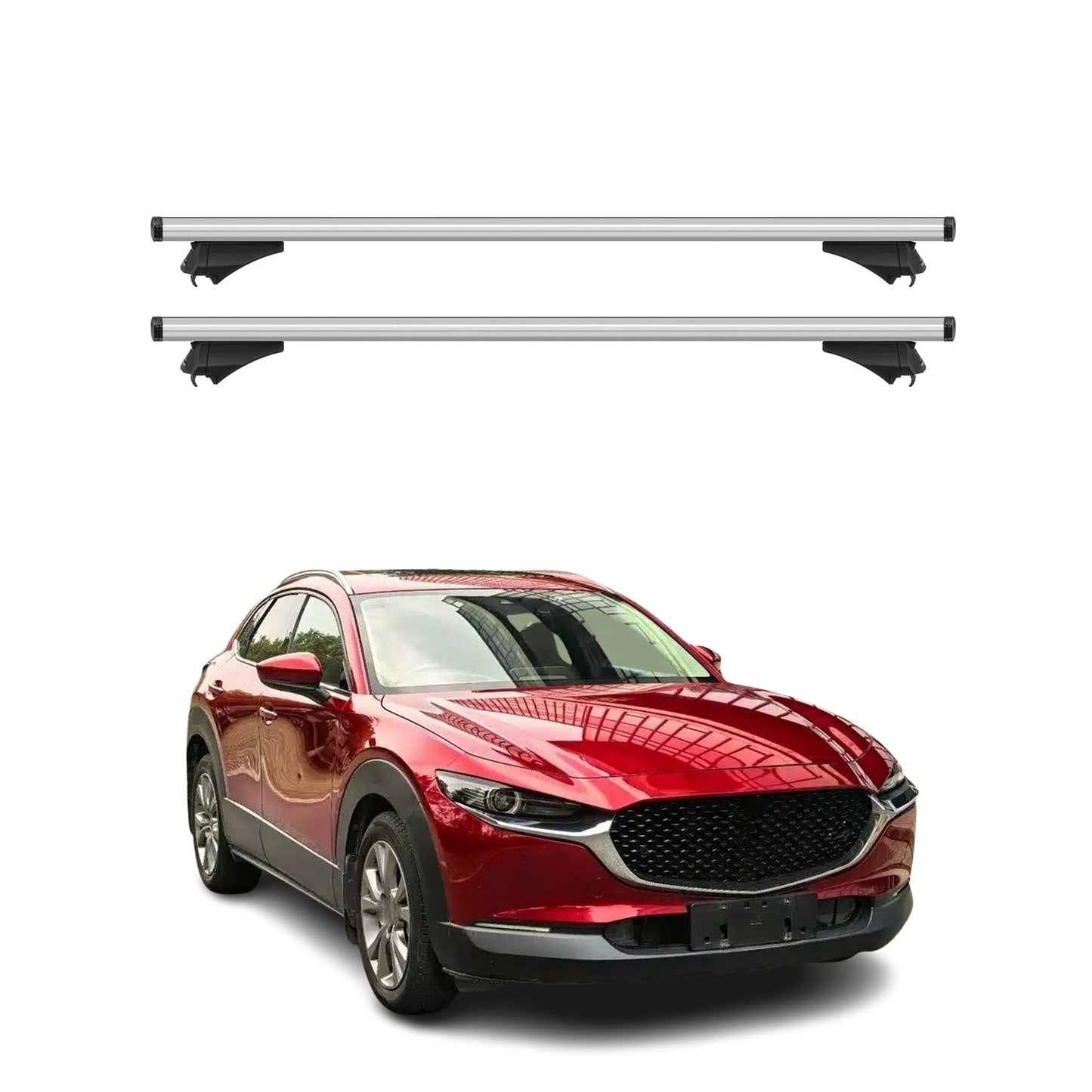 2020-2025 Mazda CX-30 Roof Rack Cross Bars Luggage Carrier Silver 2Pcs