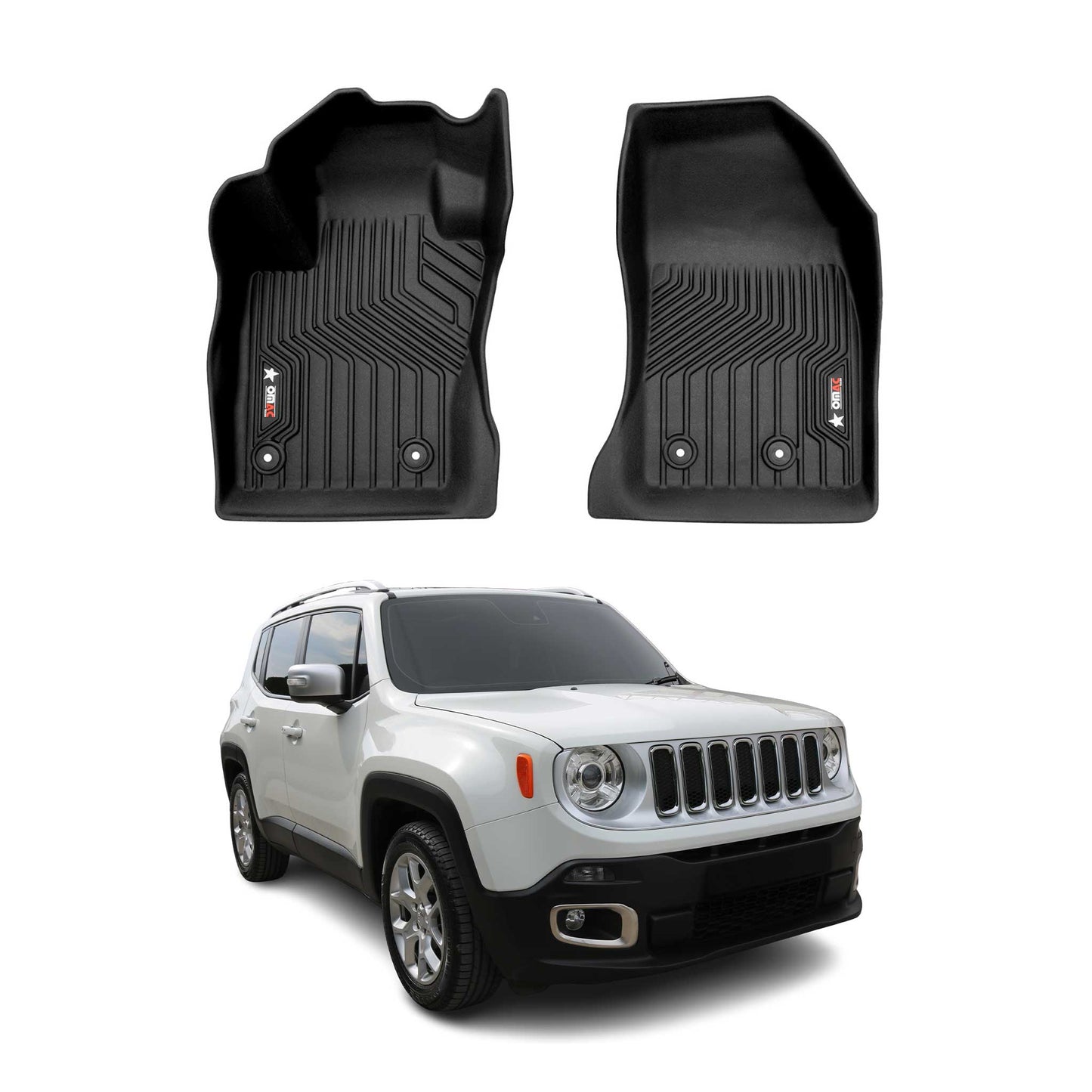 2015-2023 Jeep Renegade Premium Floor Mats Liners First Row Front