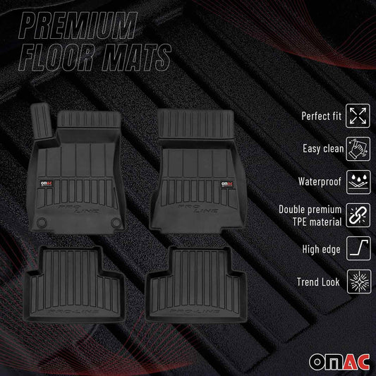 2020-2025 Mercedes GLB Class X257 Premium Floor Mats Liners Full Set All Weather Heavy Duty Black