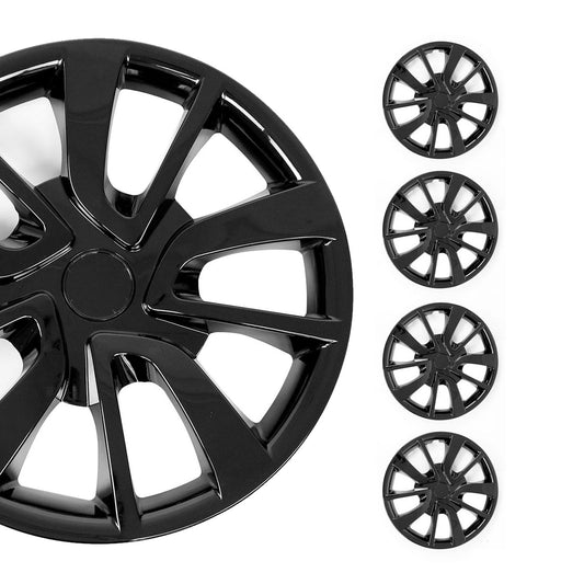 OMAC 15 Inch Wheel Covers Hubcaps for Nissan Black Gloss G002268