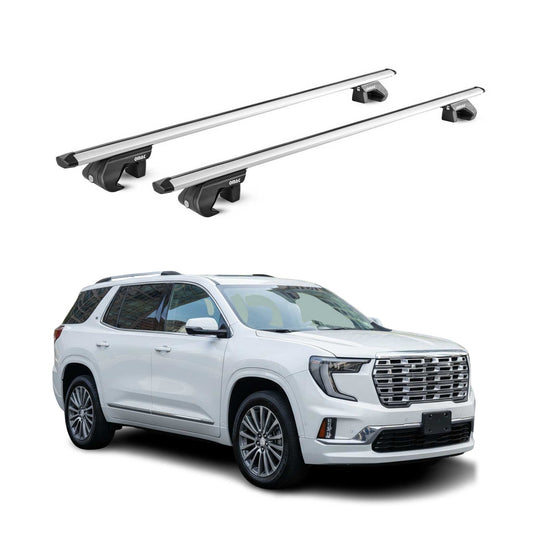 2024-2026 GMC Acadia Roof Rack Cross Bars Luggage Carrier Alu Silver 2x