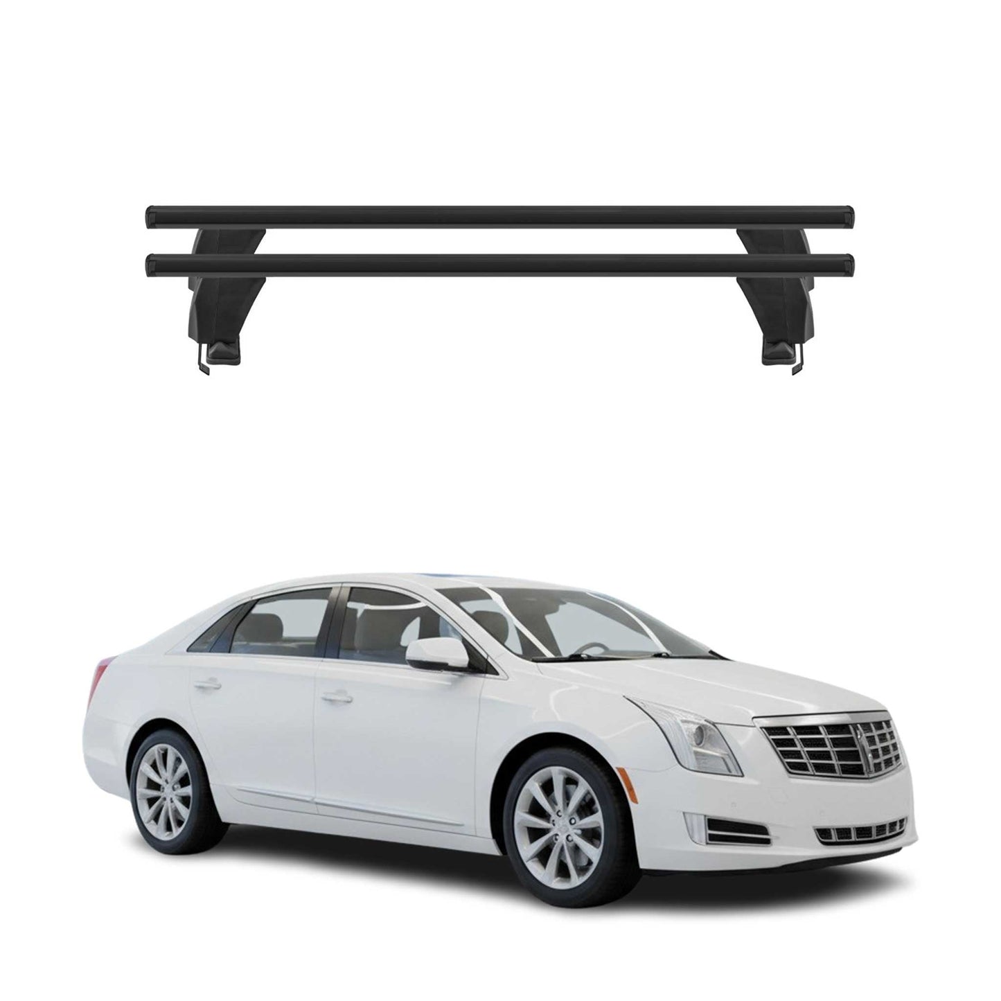 2013-2019 Cadillac XTS Roof Rack Cross Bars Black