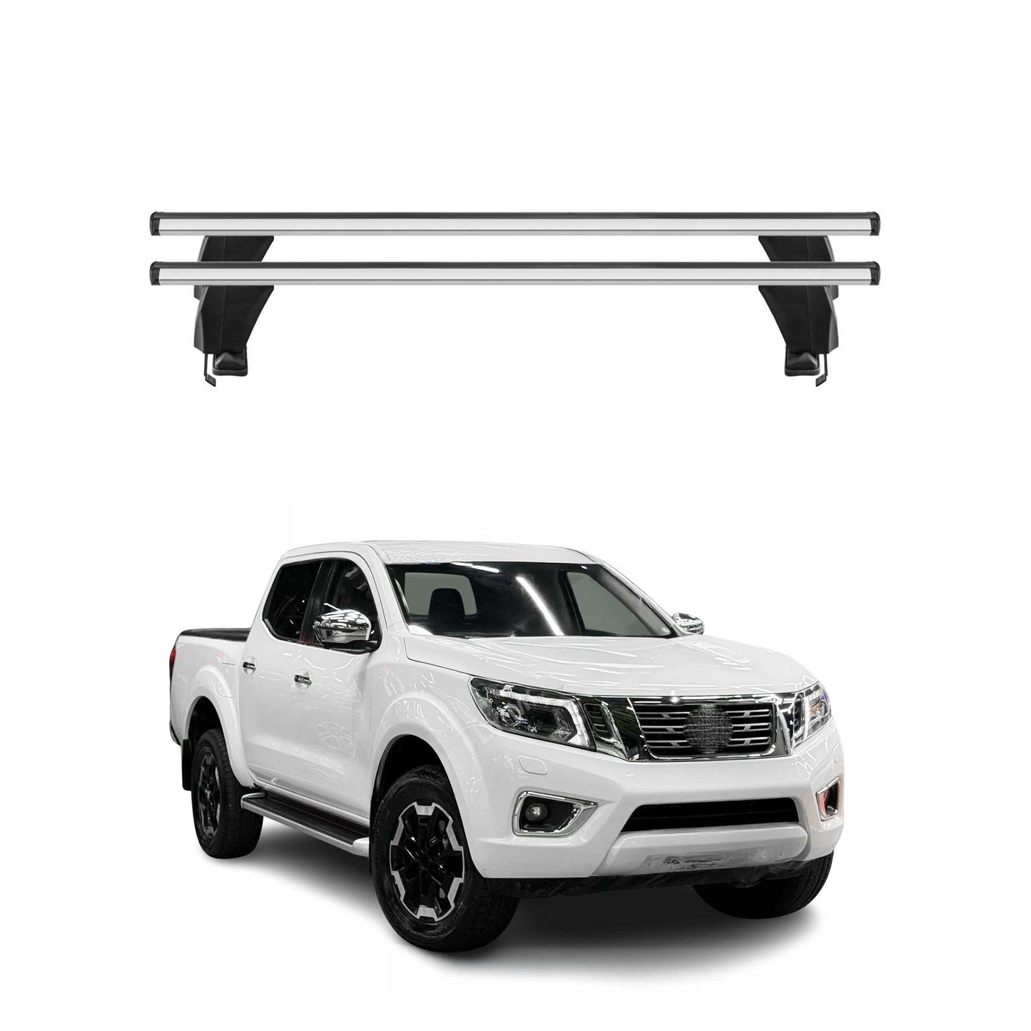 2016-2020 Nissan Np300 Navara Roof Rack Cross Bars Silver