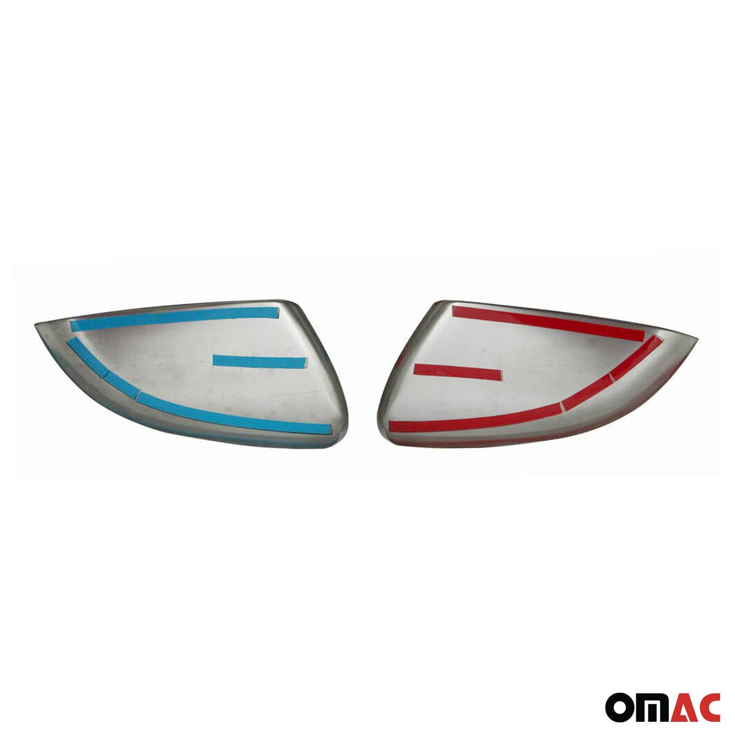 OMAC Side Mirror Cover Caps Fits VW Golf Mk6 2010-2014 Matt Steel Silver 2 Pcs 7518111M