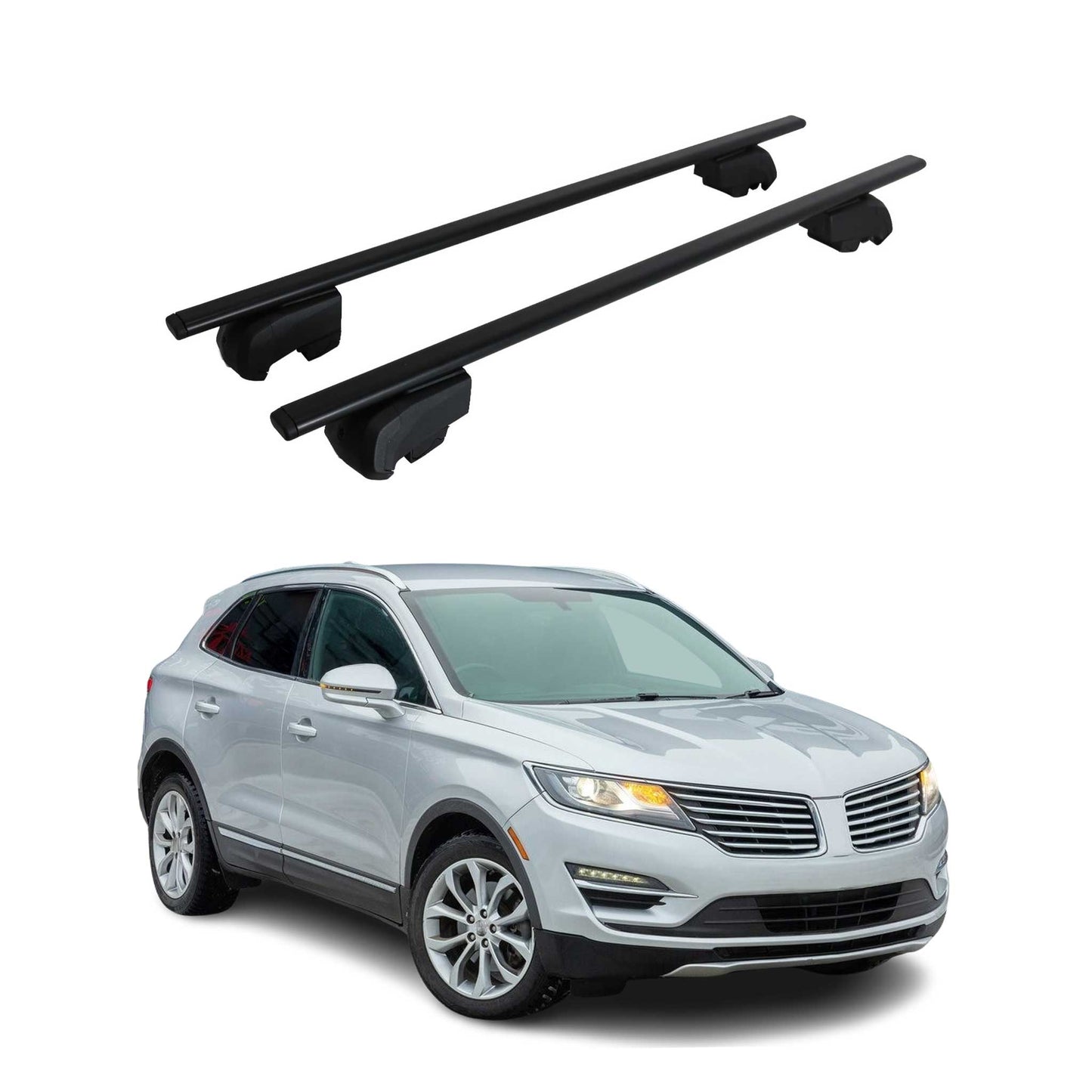 2015-2019 Lincoln MKC Roof Rack Cross Bars Black