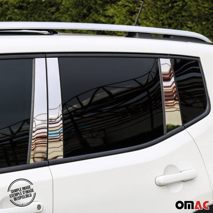 2016-2019 Mercedes GLC Class Coupe C253 Window B Pillar Posts Trim Stainless Steel 6x