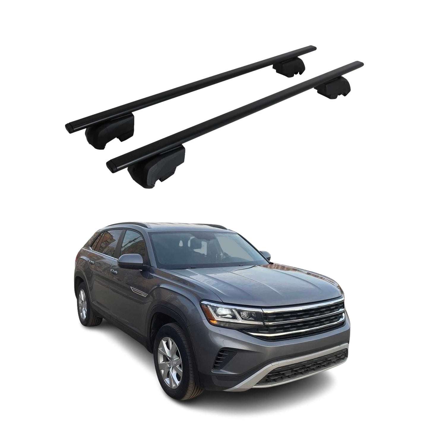 2020-2025 VW Atlas Cross Sport Roof Rack Cross Bars Black