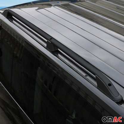 OMAC Roof Racks Side Rails for Mercedes Metris 2016-2024 MWB Aluminium Black 2Pcs U004665