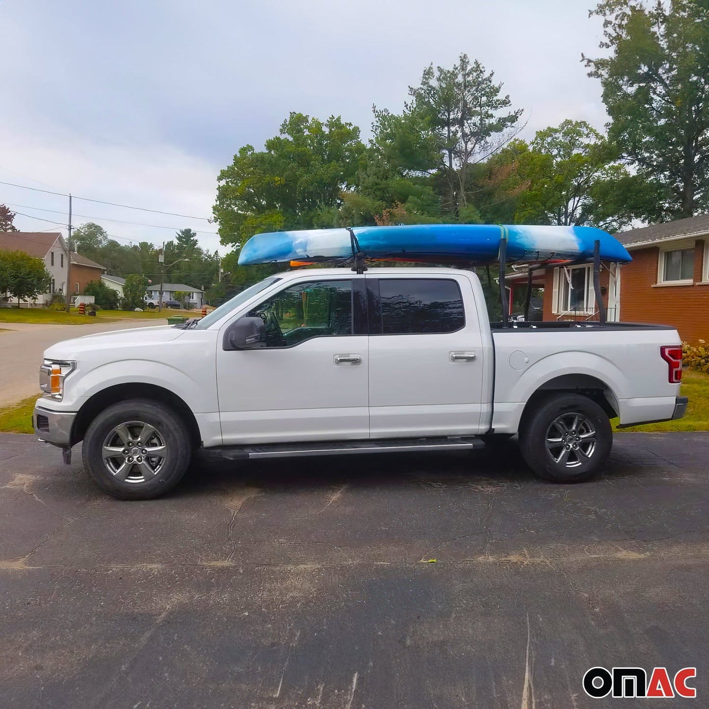 OMAC Top Roof Racks Cross Bars fits RAM 1500 2019-2023 4 Door 2Pcs Black Aluminium U019072