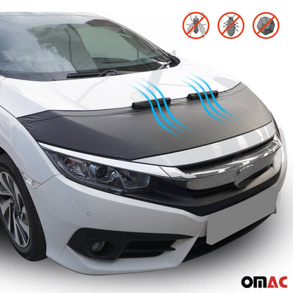 OMAC Car Bonnet Mask Hood Bra for Volkswagen Golf MK8 2022-2024 Black 1Pc Vinyl 7568BSZ4