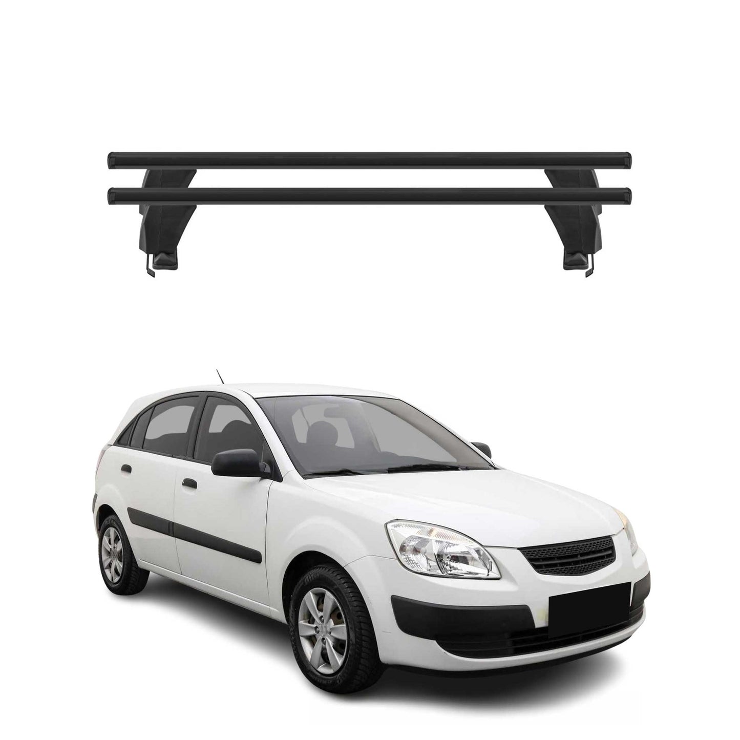 2006-2012 Kia Rio5 Roof Rack Cross Bars Black