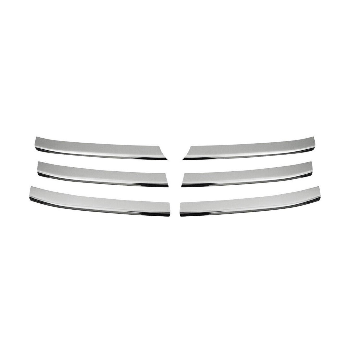 OMAC Front Bumper Grill Trim Molding for VW T5 Caravelle 2003-2010 Steel Silver 6 Pcs 7525081