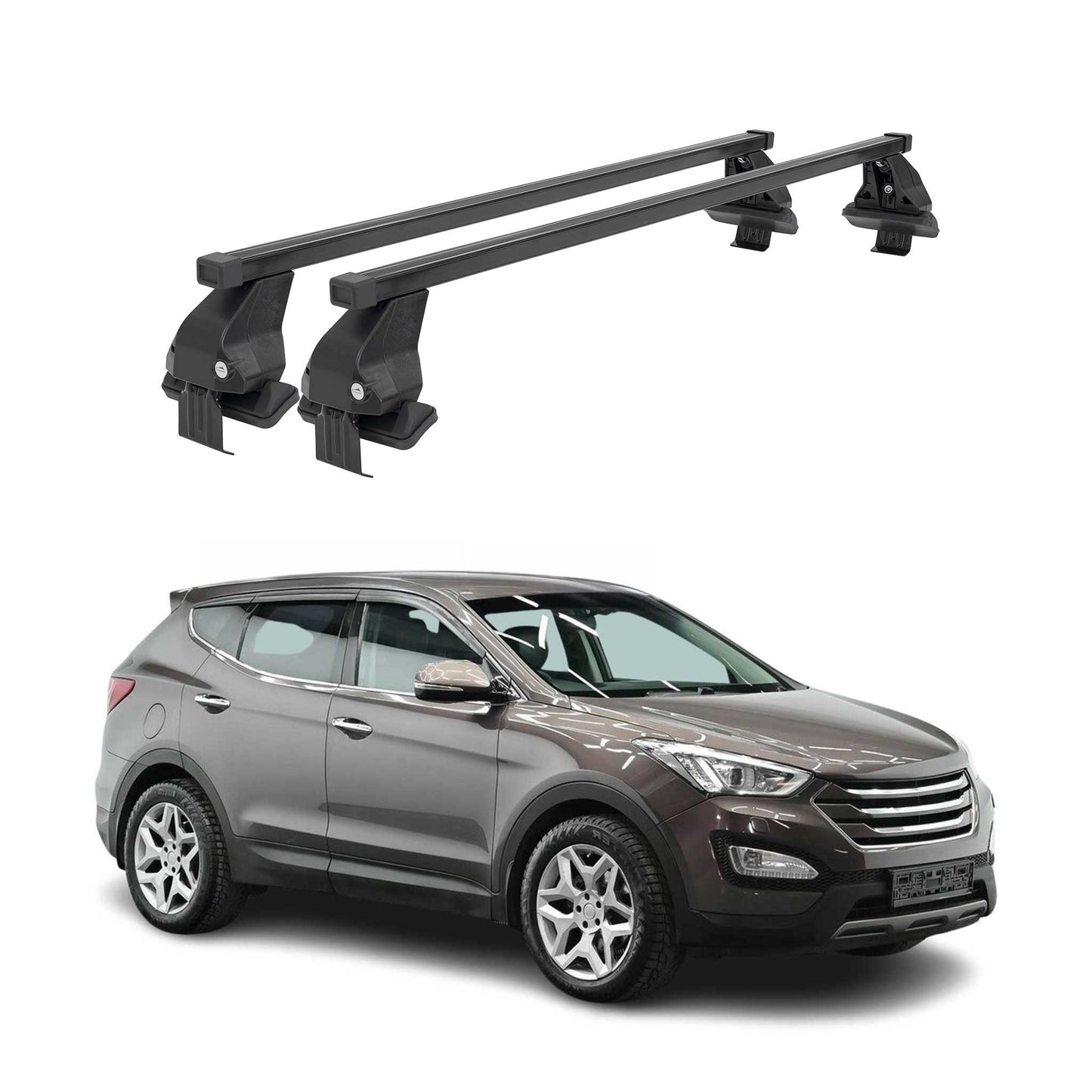 2013-2018 Hyundai Santa Fe Roof Rack Cross Bars Black